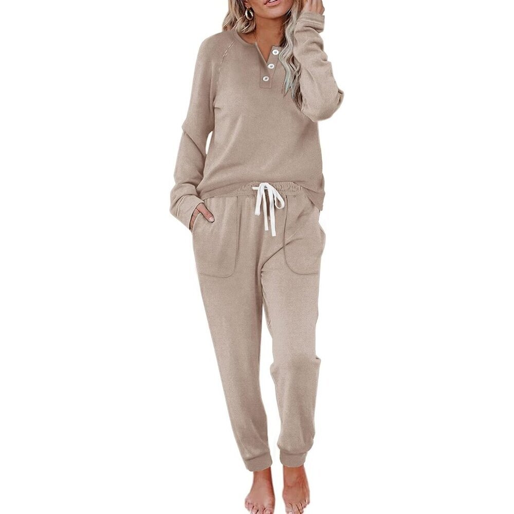 Two Piece Outfits for Women Lounge Sets Button Down Sweatshirt Sweatpants Sweats